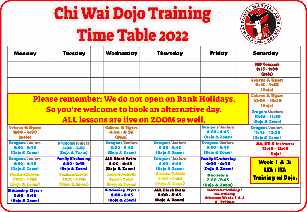 Training Timetable
